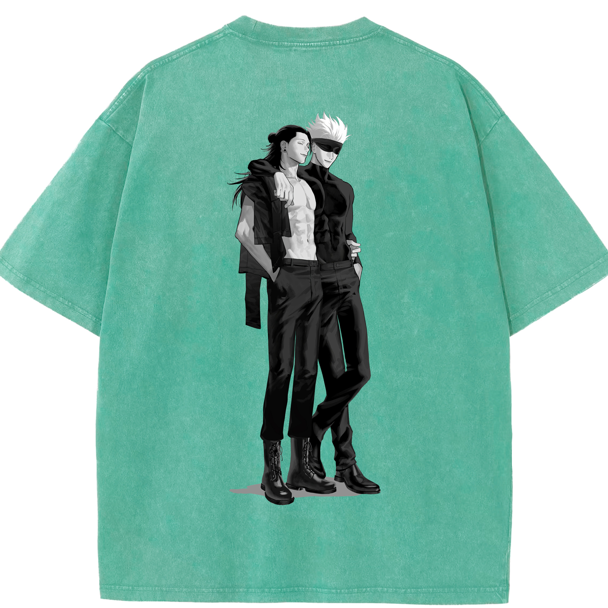 （画像用） 呪術廻戦 Jujutsu Kaisen 綿100% ヴィンテージ風 半袖Tシャツ（背面プリント）